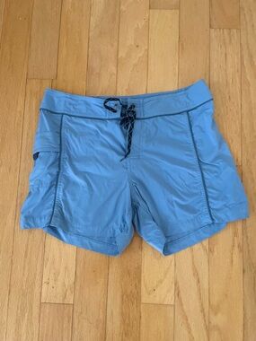 Patagonia Sky Blue Women’s Athletic Shorts with Drawstring